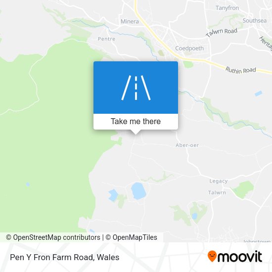 Pen Y Fron Farm Road map