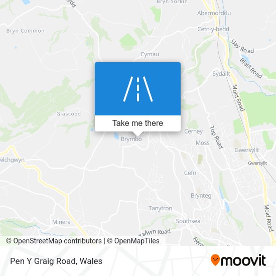 Pen Y Graig Road map