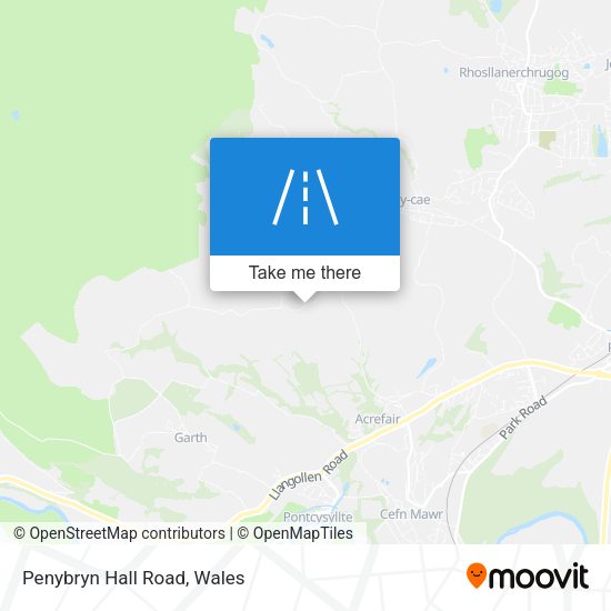 Penybryn Hall Road map