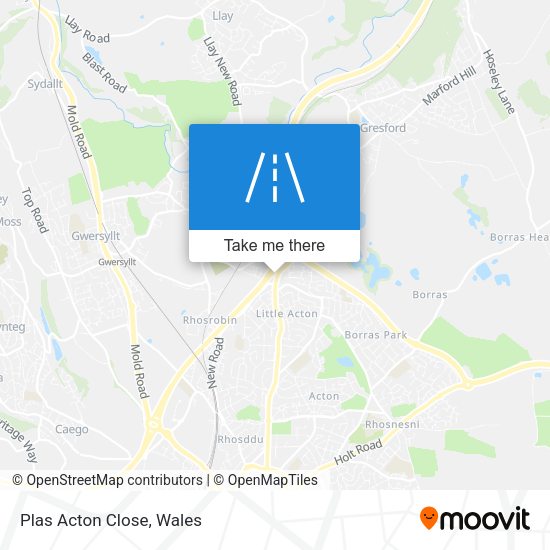 Plas Acton Close map