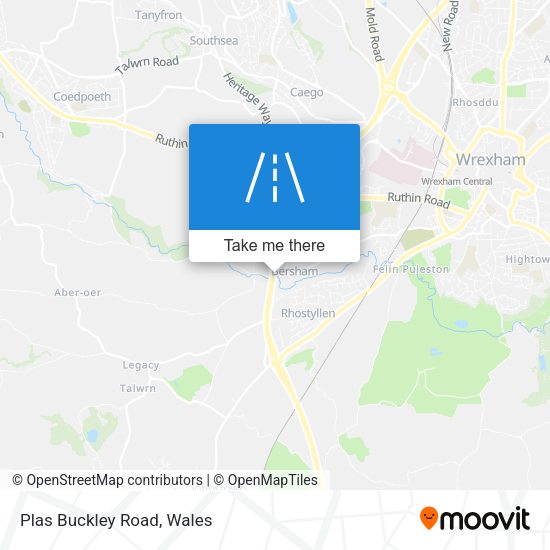 Plas Buckley Road map