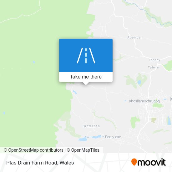 Plas Drain Farm Road map