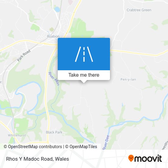 Rhos Y Madoc Road map