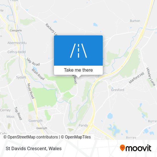St Davids Crescent map