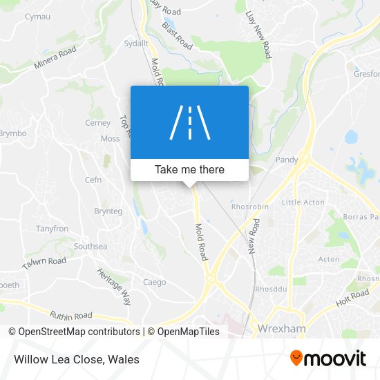 Willow Lea Close map