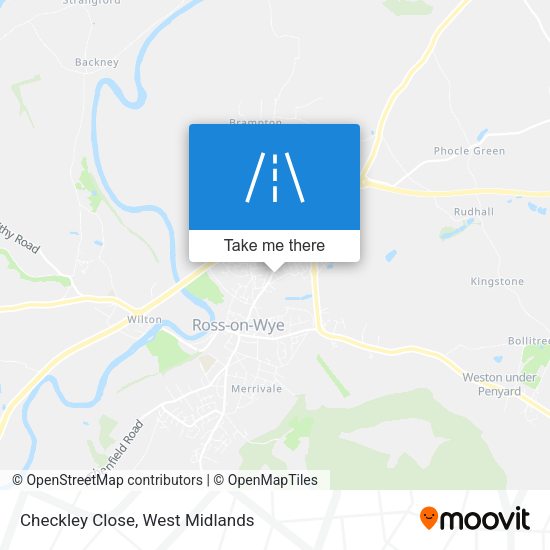 Checkley Close map