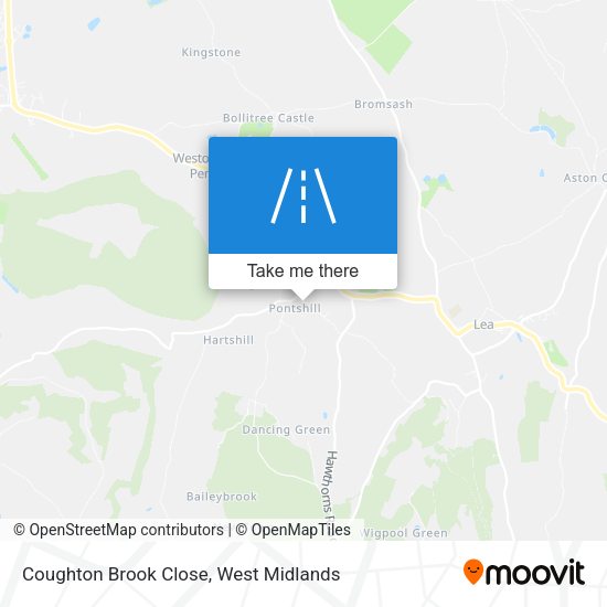 Coughton Brook Close map