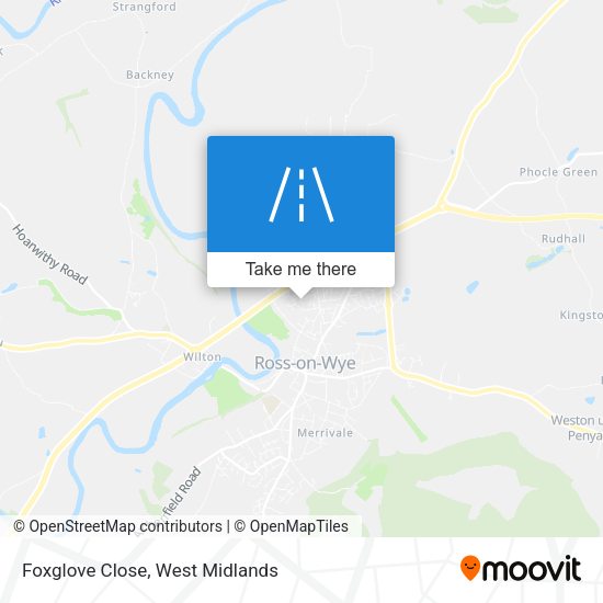 Foxglove Close map