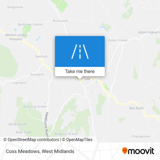 Coxs Meadows map