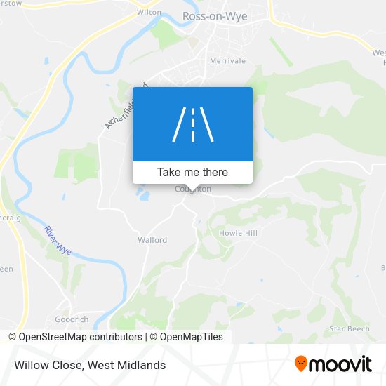 Willow Close map