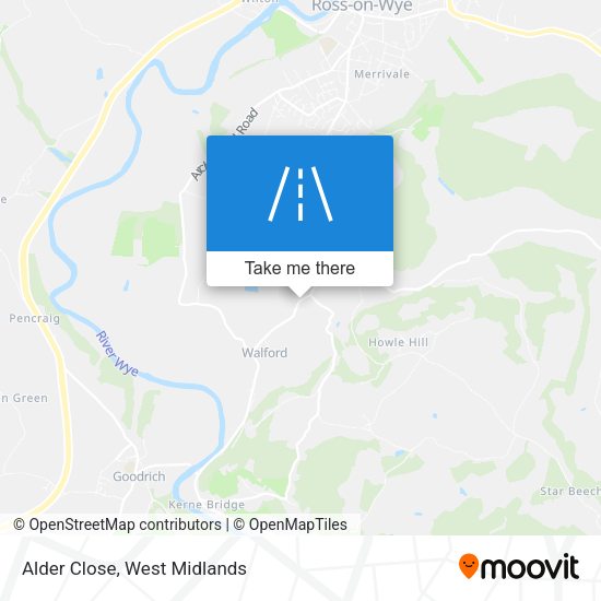 Alder Close map
