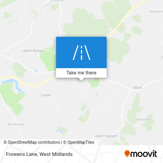 Frowens Lane map