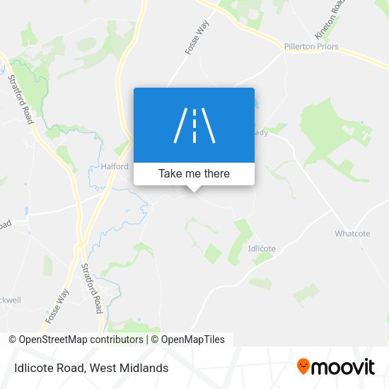 Idlicote Road map