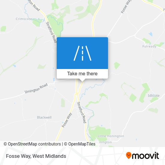 Fosse Way map