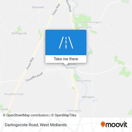 Darlingscote Road map