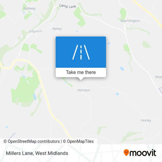 Millers Lane map