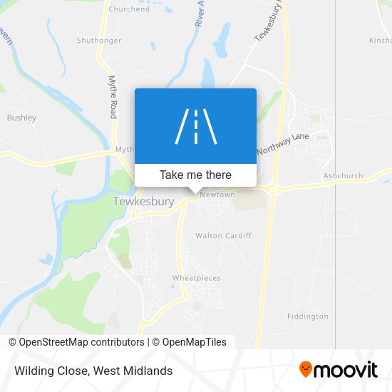 Wilding Close map