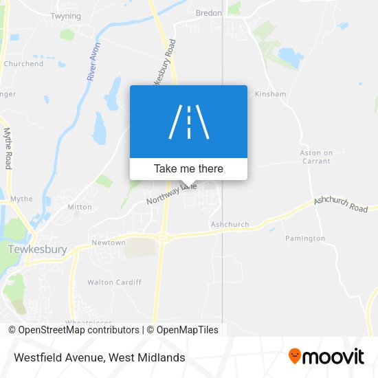 Westfield Avenue map