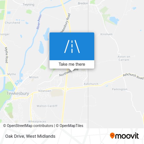Oak Drive map