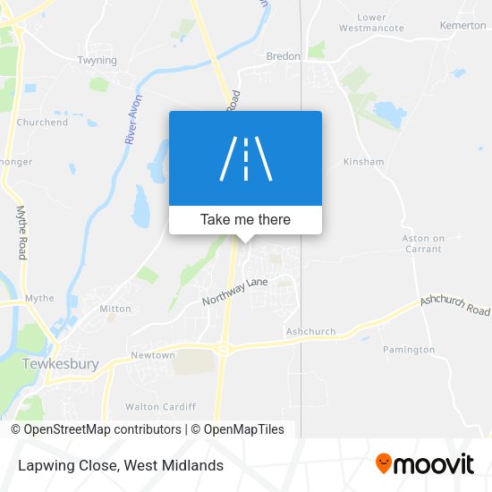 Lapwing Close map