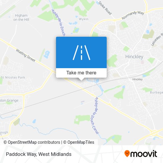 Paddock Way map