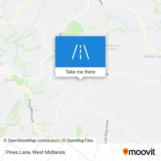 Pines Lane map