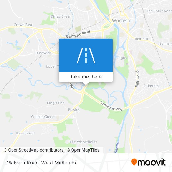Malvern Road map