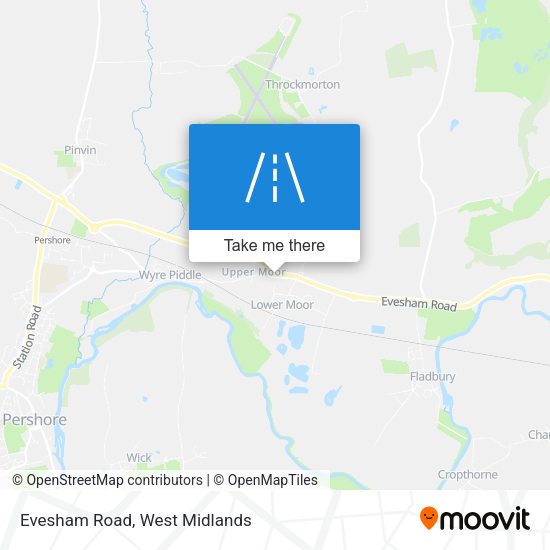 Evesham Road map