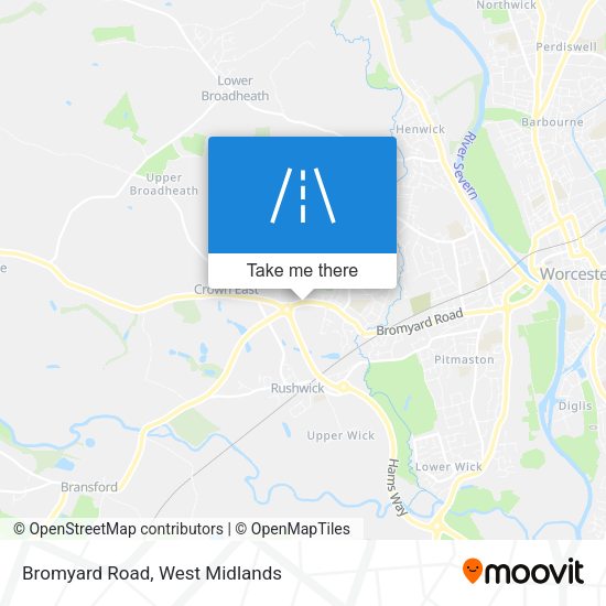 Bromyard Road map
