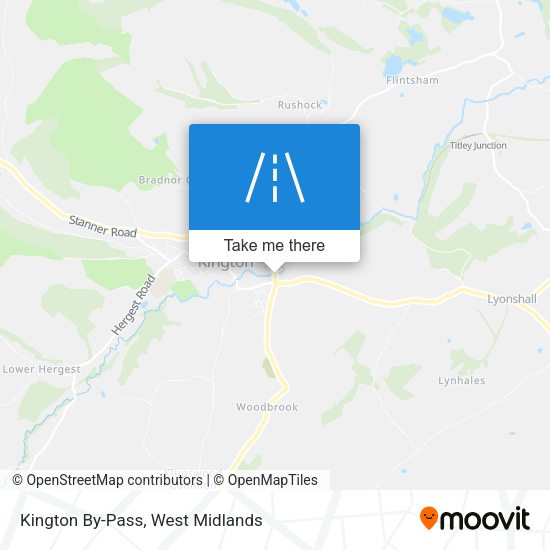 Kington By-Pass map