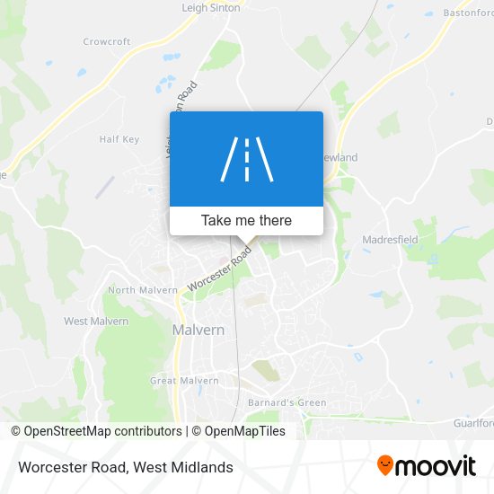 Worcester Road map