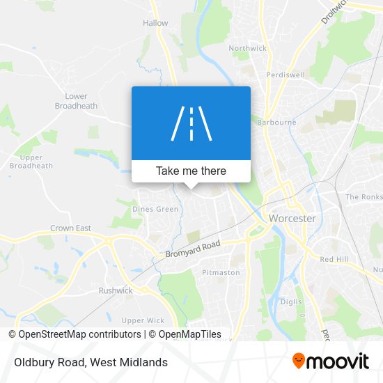 Oldbury Road map