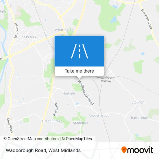 Wadborough Road map