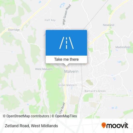 Zetland Road map
