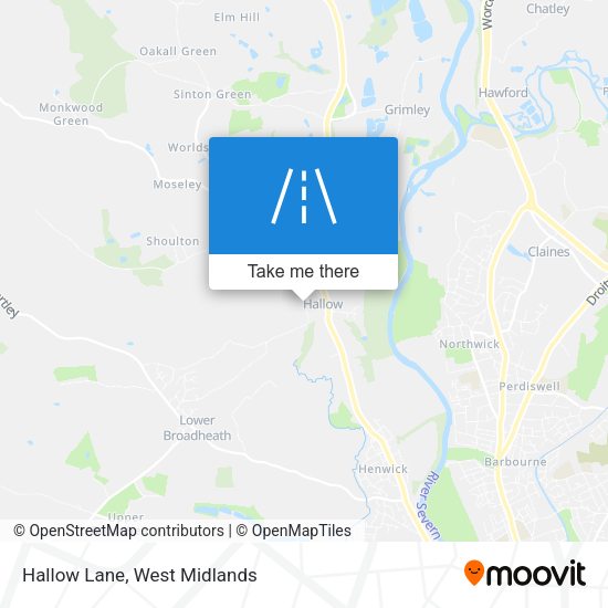 Hallow Lane map