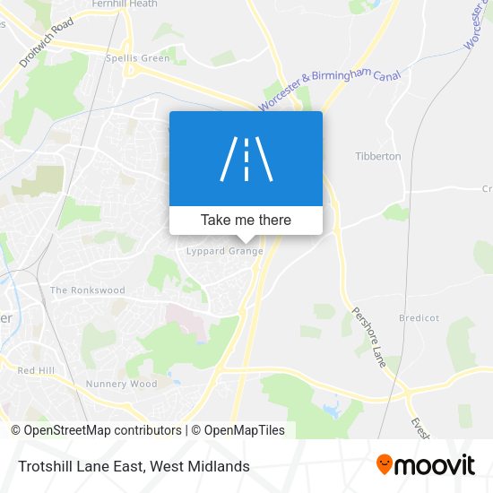 Trotshill Lane East map