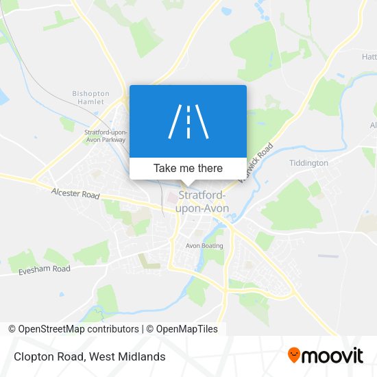 Clopton Road map