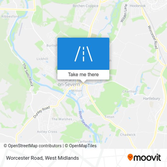 Worcester Road map