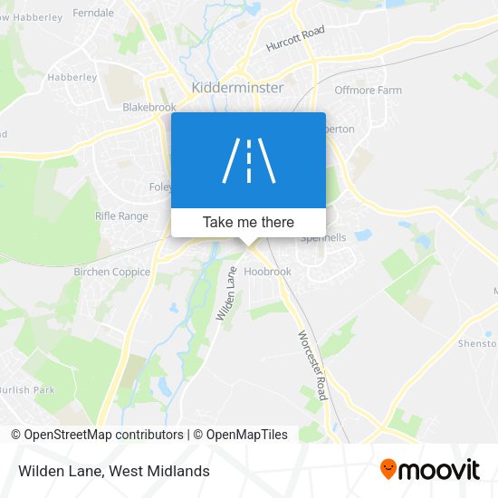 Wilden Lane map