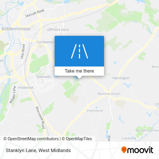 Stanklyn Lane map