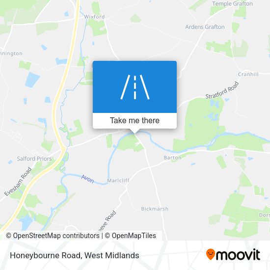 Honeybourne Road map