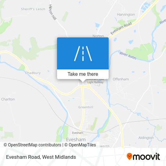 Evesham Road map