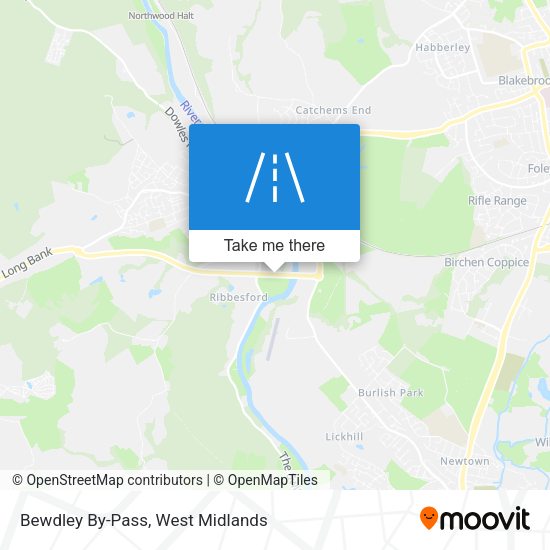 Bewdley By-Pass map