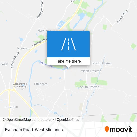 Evesham Road map