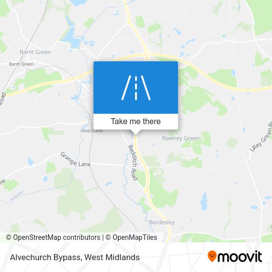 Alvechurch Bypass map