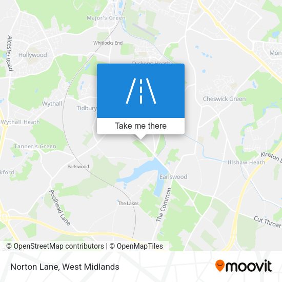 Norton Lane map