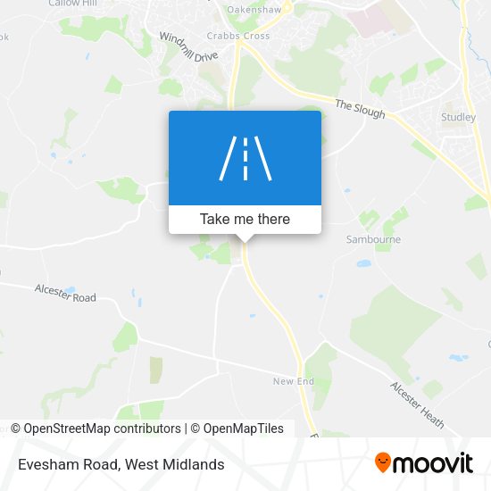 Evesham Road map