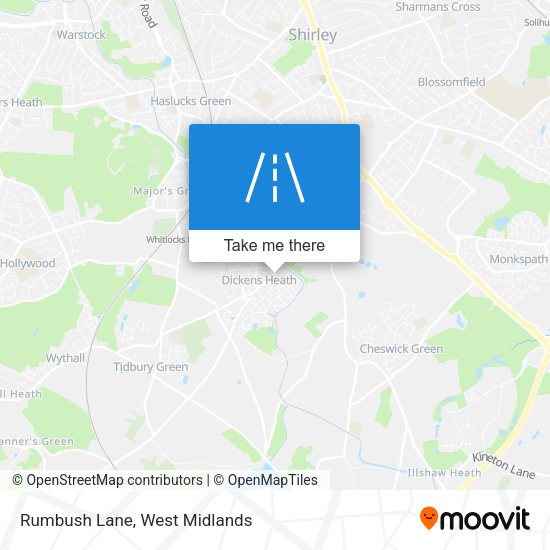 Rumbush Lane map