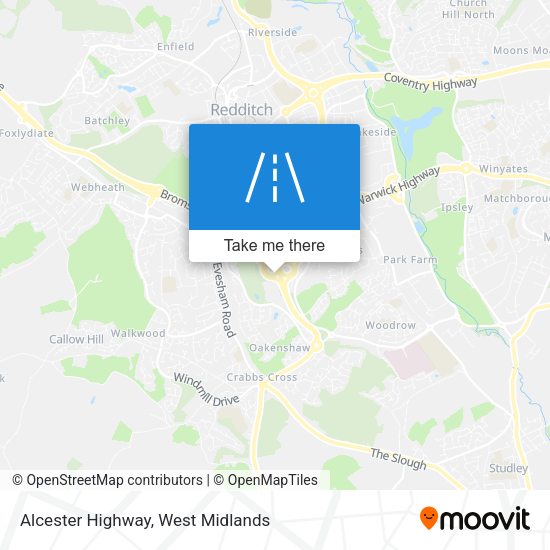 Alcester Highway map