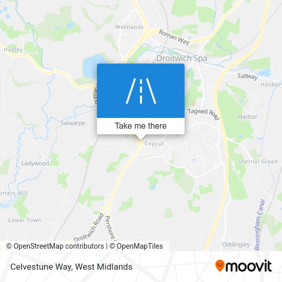 Celvestune Way map